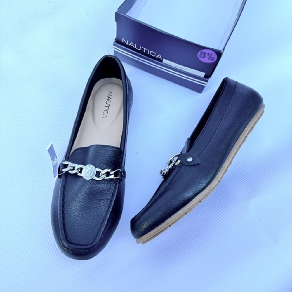 Nautica Raintree Black Loafers, size 8.5